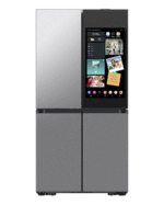 Bespoke 23 cu. ft. Counter Depth 4-Door Flex™ Refrigerator with AI Family Hub™+ & AI Vision Inside™ in Stainless Steel