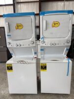GE 3.8 cu. ft. Washer 5.9 cu. ft. Electric Dryer Combo in White - Image 2