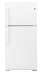 GE 21.9 cu. ft. Top Freezer Refrigerator in White, Garage Ready