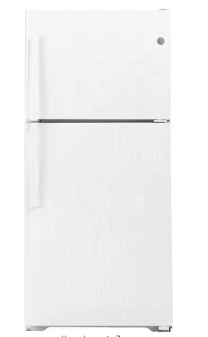 GE 21.9 cu. ft. Top Freezer Refrigerator in White, Garage Ready