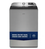 BRAND NEW MAYTAG 5.2 cu. ft. Pet Pro Top Load Washer in Classic Silver with Agitator, Extra Power and Sanitize Cycle with Oxi