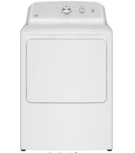 GE 7.2 cu. ft. vented Electric Dryer in White with Auto Dry and 120ft Venting