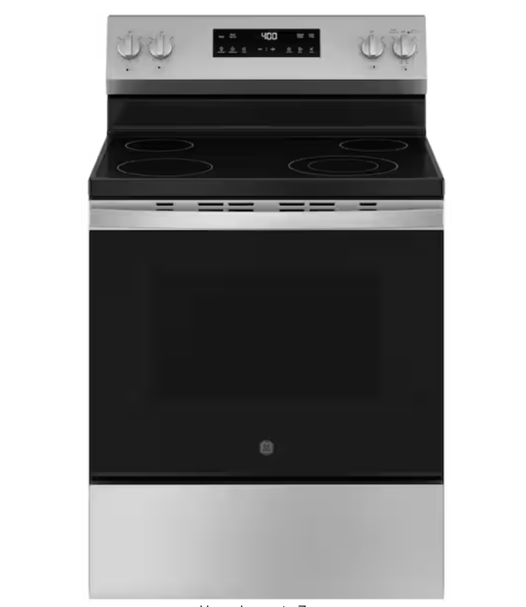 截屏2026-09-22 下午12.14.36 GE 30 in. 4 Burner Element Free-Standing Electric Range in Stainless Steel w/Stainless Knobs - Image 1