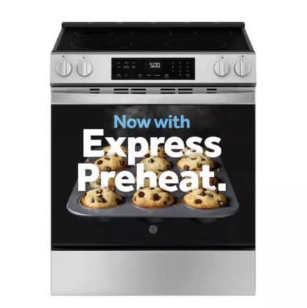 GE 30 in. 5 Burner Element Slide-In Electric Range in Stainless Steel with Crisp Mode