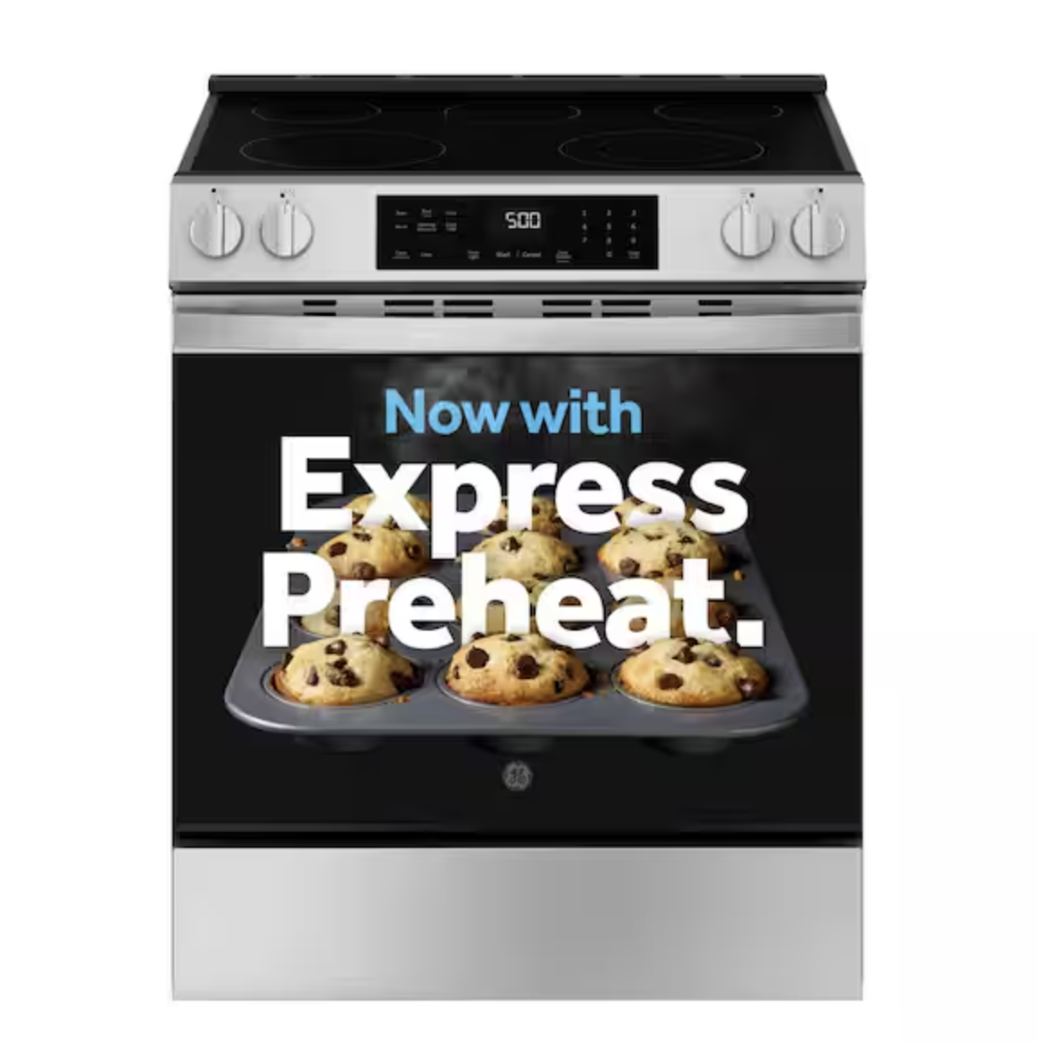 截屏2026-09-22 下午12.26.01 GE 30 in. 5 Burner Element Slide-In Electric Range in Stainless Steel with Crisp Mode - Image 1